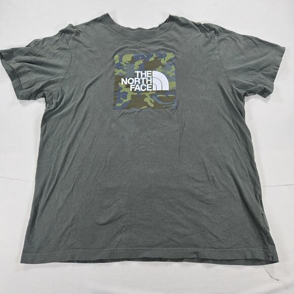 The North Face Green Camo Short Sleeve Outdoor Casual‎ T-Shirt Men's Size XL - Picture 1 of 8